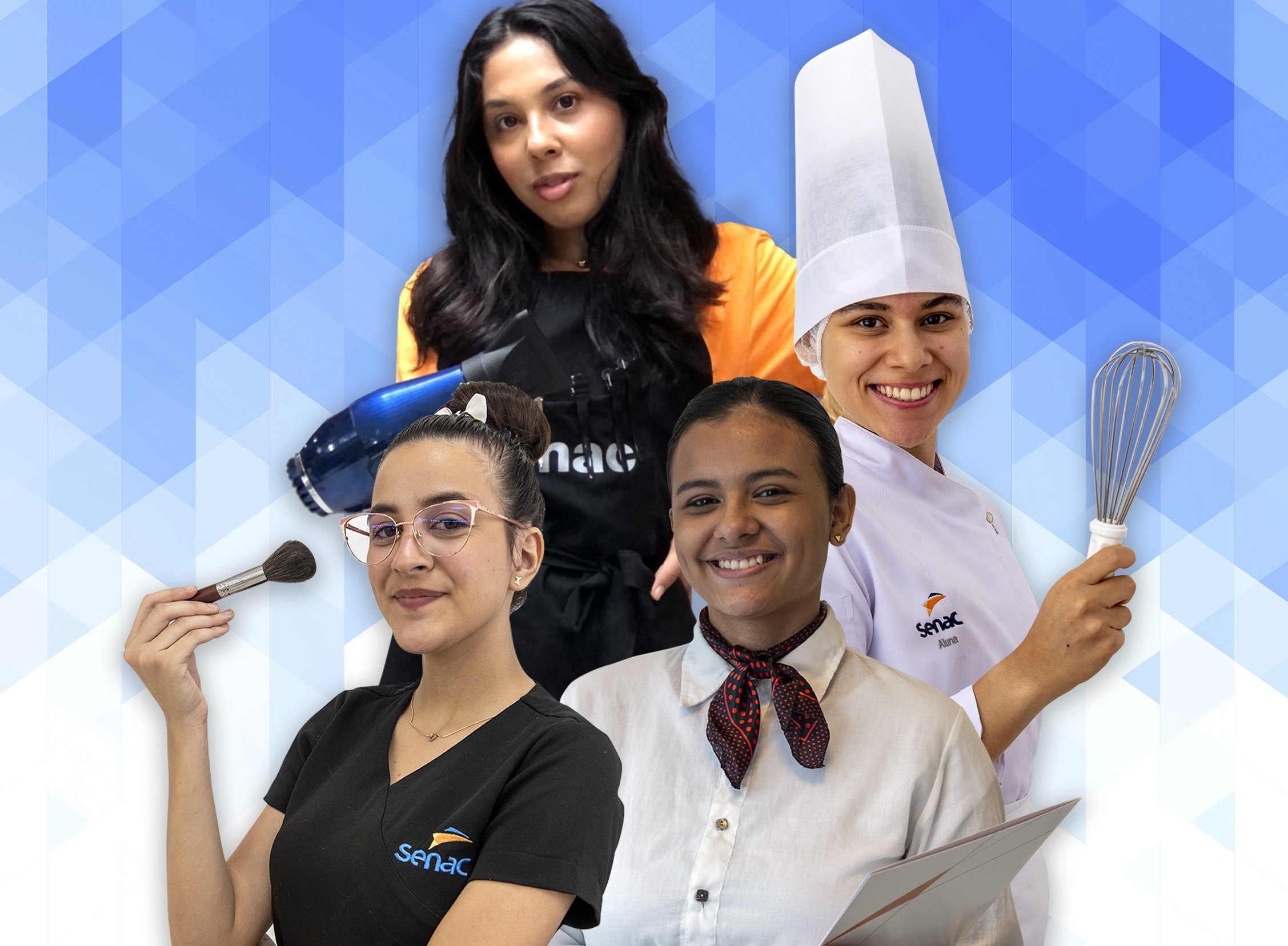 Quatro mulheres representam o CE nas Competições Senac de Educação Profissional 2023