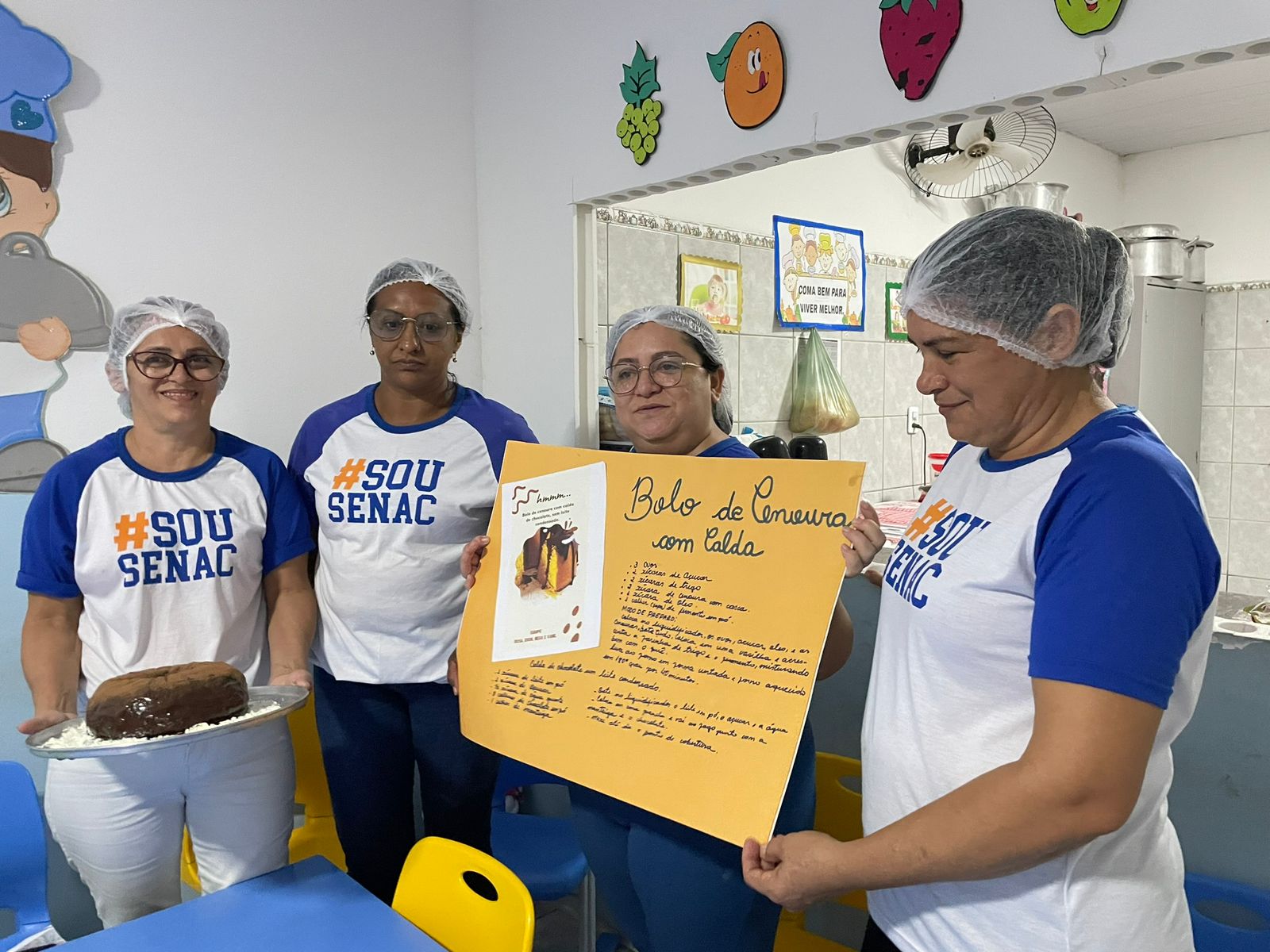 Merendeiras desenvolvem projeto de alimentação saudável nas escolas