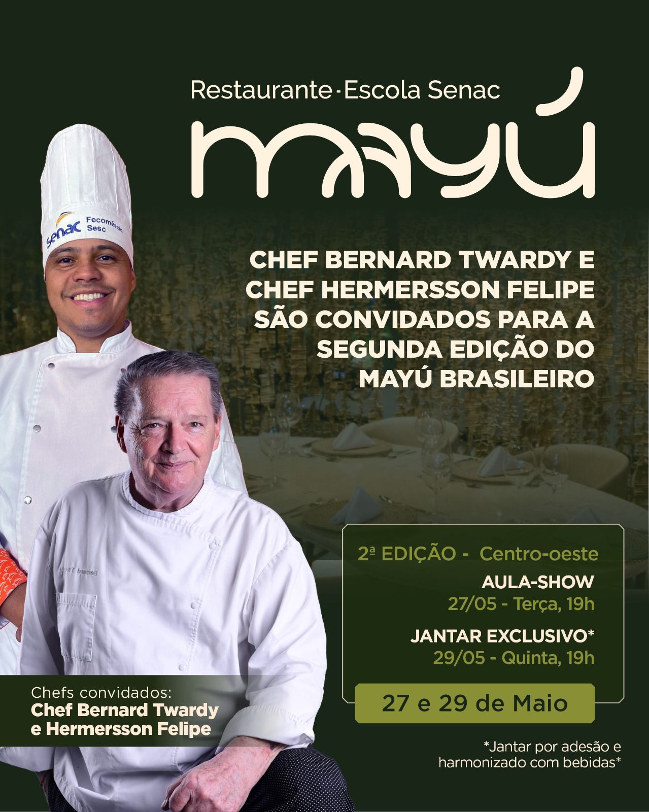 Mayú Brasileiro promove imersão na gastronomia do Centro-Oeste com três chefs e jantar exclusivo